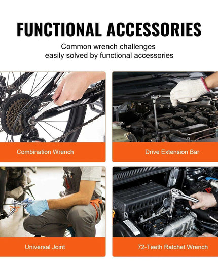 450-Piece Professional Grade CR-V Mechanics Tool Set with Enhanced Torque Capability and Premium Polishing Technology