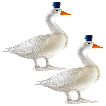 Frosted Glass Goose Whiskey Decanter – Personalized 1PC & 2PCS Set