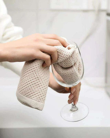 Sustainable Cotton Cleaning Cloths - Set of 5 Ultra-Absorbent Kitchen Towels