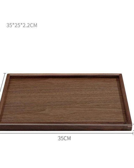 Nordic Elegance Black Walnut Serving Tray - Perfect for Hosting Teas and Fruits