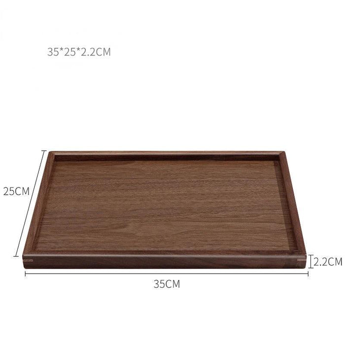 Nordic Elegance Black Walnut Serving Tray - Perfect for Hosting Teas and Fruits