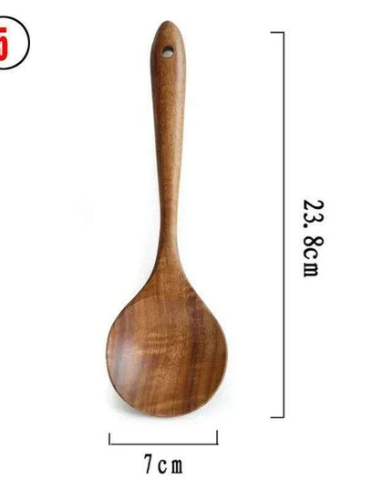 Rustic Acacia Wood Culinary Utensil Set - Timeless Tools for the Modern Kitchen