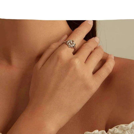 Eternal Love Celtic Knot Ring in Sterling Silver - A Timeless Symbol of Connection for Her