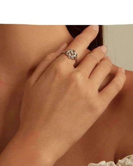Eternal Love Celtic Knot Ring in Sterling Silver - A Timeless Symbol of Connection for Her