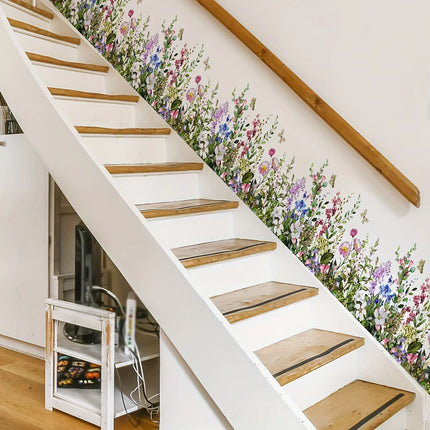 Floral Botanical Wall Stickers - Removable Vinyl Decals (2 Sheets)