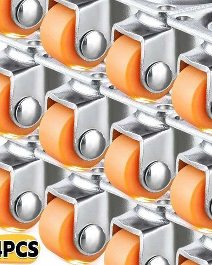 Revolutionary Mini Self-Adhesive 360° Swivel Soft Rubber Casters for Effortless Furniture Mobility - 24/1PCS