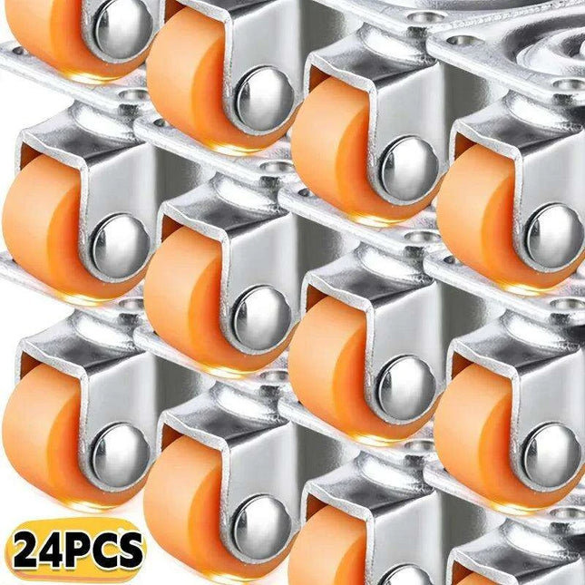 Revolutionary Mini Self-Adhesive 360° Swivel Soft Rubber Casters for Effortless Furniture Mobility - 24/1PCS