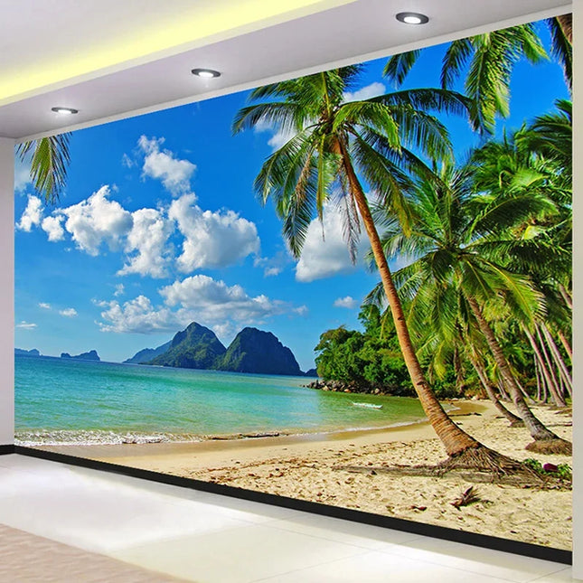 Tropical Beach & Sky Mural Wallpaper | 7 Finishes | Made to Measure