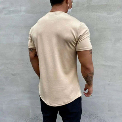 Men's Summer Slim Fit Muscle Tee - Ultra-Soft Cotton Blend Short Sleeve T-Shirt for Gym & Everyday Wear