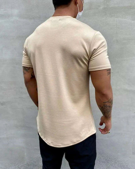 Men's Summer Slim Fit Muscle Tee - Ultra-Soft Cotton Blend Short Sleeve T-Shirt for Gym & Everyday Wear