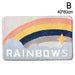 Rainbow Delight Bathroom Rug - Luxurious Faux Cashmere Mat with Anti-Slip Backing