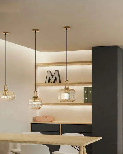 Elegant Japanese-Inspired LED Glass Pendant Lights for Modern Homes