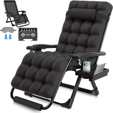 Ultimate Comfort Zero Gravity Outdoor Recliner Chair with Removable Cushion
