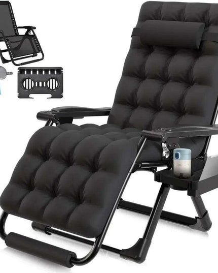 Ultimate Comfort Zero Gravity Outdoor Recliner Chair with Removable Cushion