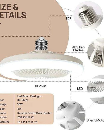 Silent 3-in-1 Ceiling Fan Light with Remote Control for a Tranquil Home Environment
