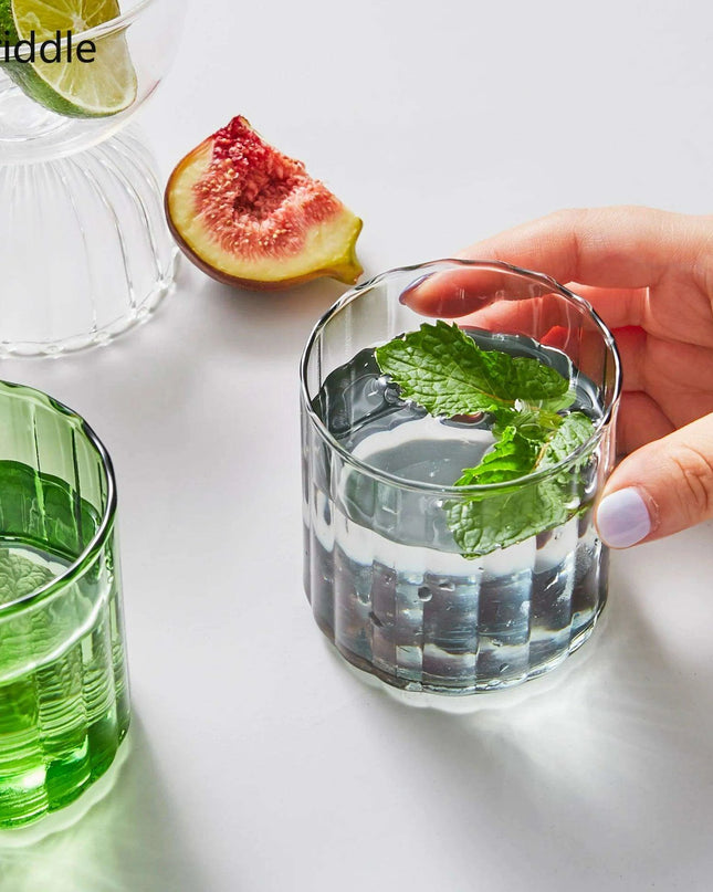 Vibrant Heat-Resistant Glass Mug Collection - Set of 6 Stylish Cups for Every Occasion