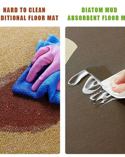 Elegant Vintage Diatomaceous Earth Bath Mat - Quick-Dry & Non-Slip Absorbent Rug