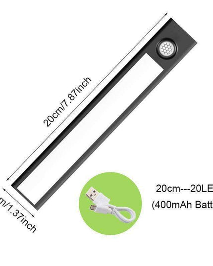 Smart Motion-Sensing USB Rechargeable LED Under Cabinet Light for Effortless Illumination