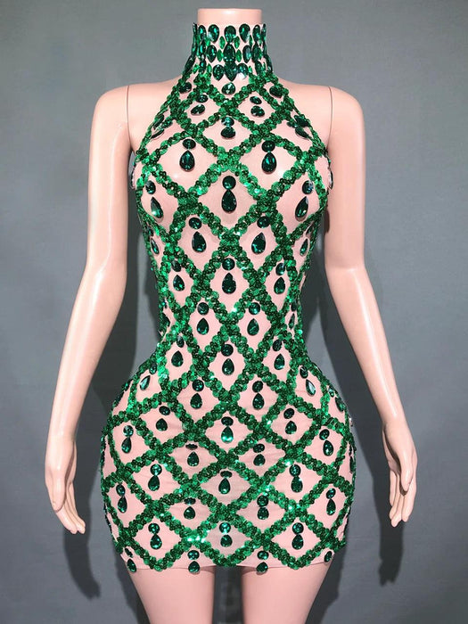 Radiant Rose Pink Sequin Mesh Bodycon Dress - Perfect for Celebratory Occasions