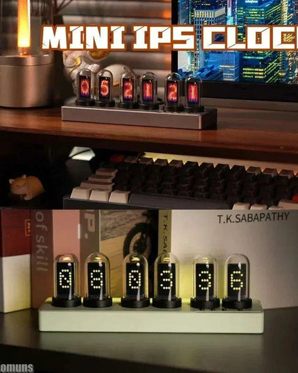 Vintage Nixie Tube WiFi Alarm Clock with Dynamic RGB Lighting - A Must-Have Accessory for Gamers