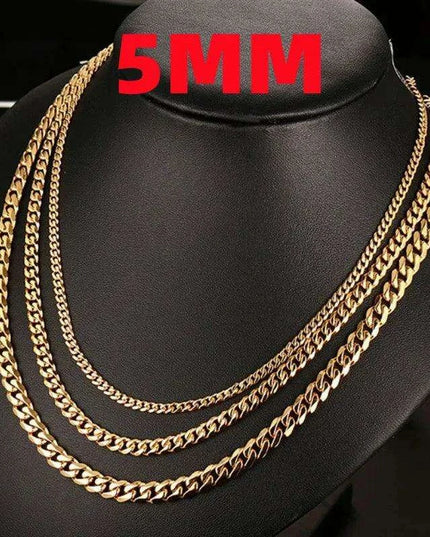 Modern Men's Stainless Steel Figaro Chain Necklace - Stylish Accessory for Any Event