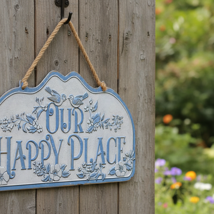 Ironwork Decorative Doorplate — Garden Flower & Bird Wall Hanger Decorative Plaques ironwork-decorative-doorplate-garden-flower-bird-wall-hanger Home & Garden > Decor > Door Signs & Plaques