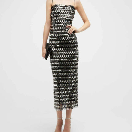 Dazzling Irregular Hem Beaded Summer Dress for Bold Women