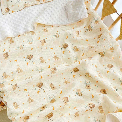 Autumn Comfort Fleece Baby Swaddle and Quilt Blanket