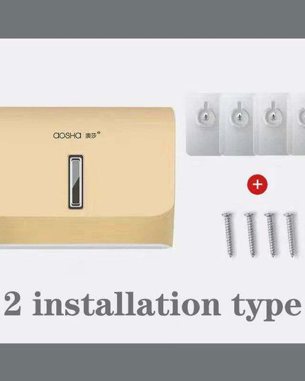 Stylish Wall-Mounted Paper Towel Holder for Kitchen and Bathroom - Sturdy ABS with Easy Installation