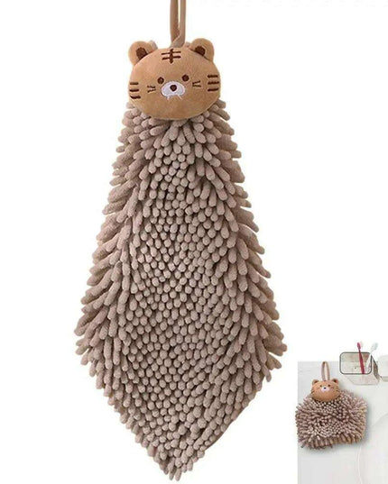 Chenille Animal Hand Towels Set - Elegant Absorbency with Quick Dry Features