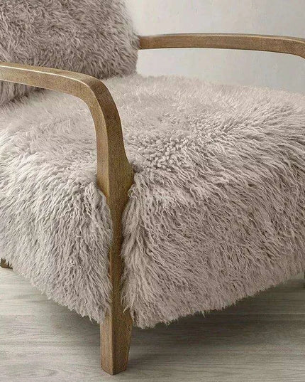 Opulent Moroccan-Inspired Wooden Armchair and Ottoman Set - Elegant Home Relaxation Duo