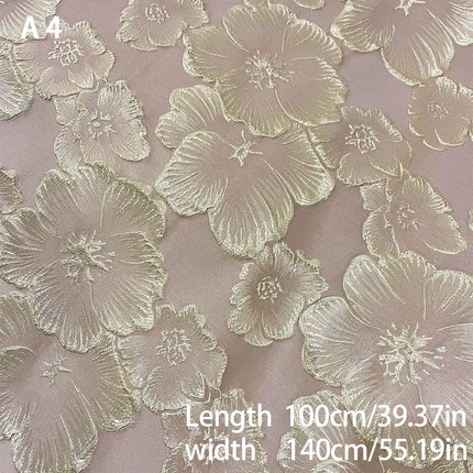 Exquisite 3D Flower Embossed Bubble Fabric Elegant Fashion Texture Fabric for Sewing Home Textiles Upholstery Bag Women Clothes exquisite-3d-flower-embossed-bubble-fabric-elegant-fashion-texture-fabric-for-sewing-home-textiles-upholstery-bag-women-clothes