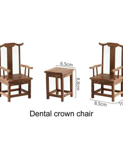 Charming Vintage Sushi Presentation Set with Miniature Table and Chair