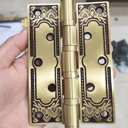 One Pieces European Luxury Brass Door Hinge 5-inch High-end Electropla