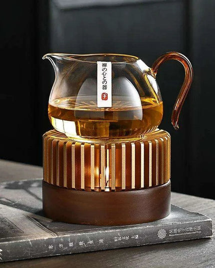 Elegant Bamboo Candle Warmer for Authentic Tea Ceremonies