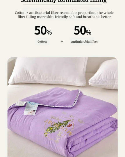 Wormwood Infused Lightweight Cotton Summer Quilt with Mosquito Protection