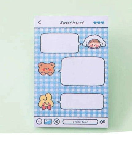 Whimsical Bear-Themed Sticky Notes Set - 80-Pieces to Brighten Your Workspace