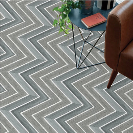 My Funny Life Self-Adhesive Wood Grain Floor Wallpaper - Thickened, Pe