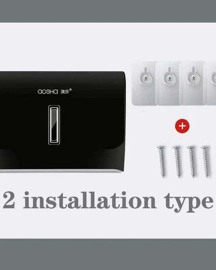 Stylish Wall-Mounted ABS Tissue Dispenser - A Chic Solution for Kitchen and Bathroom Organization