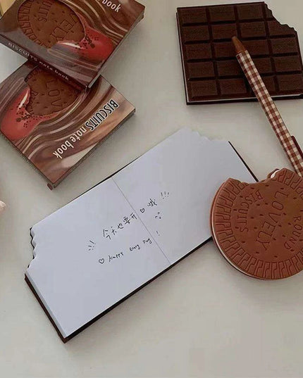 Chocolate Delight Scented Sticky Notes - Playful Memo Pad for Creative Inspiration