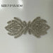 AB Silver Rhinestone Floral Embellishment Patch for Stylish Wardrobe Upgrade