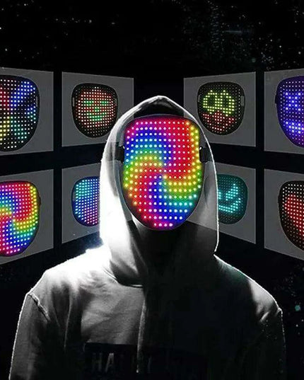 Dynamic LED Glow Mask with 50 Dazzling Patterns for Festive Fun