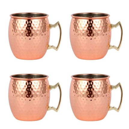 Premium Copper-Plated Moscow Mule Mugs Set - Perfect for Entertaining and Celebrations