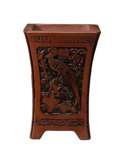 Elegant Purple Sand Bonsai Pot Set for Clivia Plants