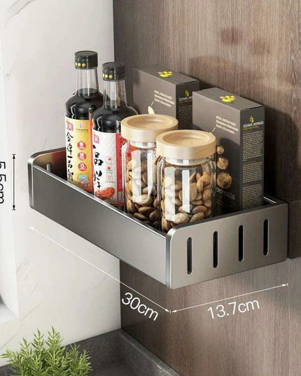 Space-Saving Aluminum Kitchen Shelf System