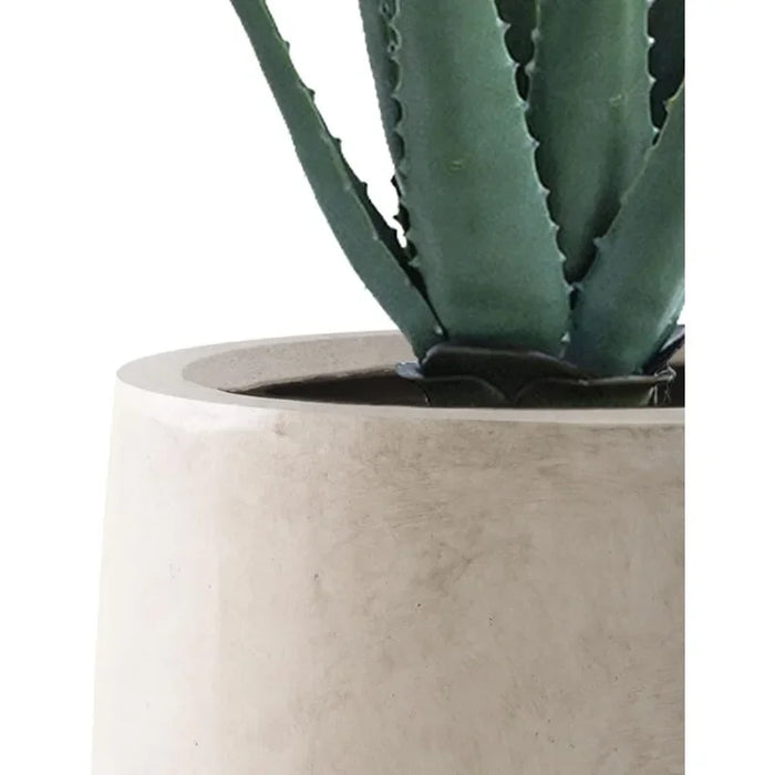 Weathered Concrete Tall Outdoor Planter with Modern Design and Drainage System