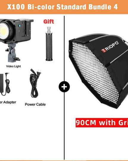 Sokani X100 Professional 100W Bi-Color RGB LED Video Light with Mobile App Control