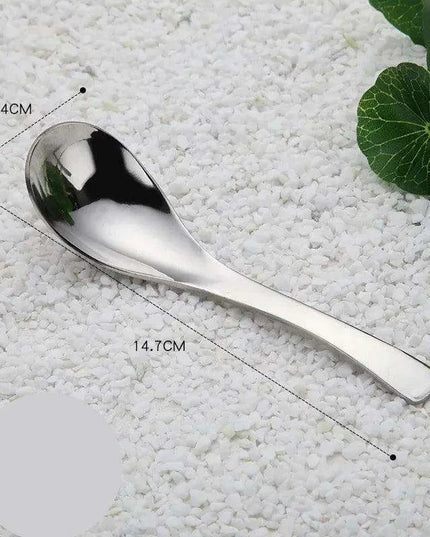 Elegant Multifunctional Japanese Stainless Steel Spoon for Soups, Desserts, and Beverages
