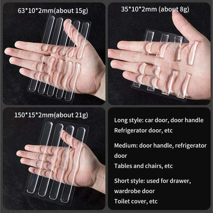 QuietGuard Soundproof Silicone Door Strip - Self-Adhesive Protector for a Peaceful Home