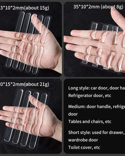 QuietGuard Soundproof Silicone Door Strip - Self-Adhesive Protector for a Peaceful Home